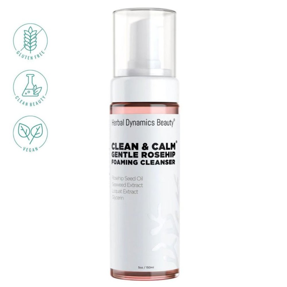 NEW Herbal Dynamics Beauty CLEAN & CALM GENTLE ROSEHIP FOAMING CLEANSER